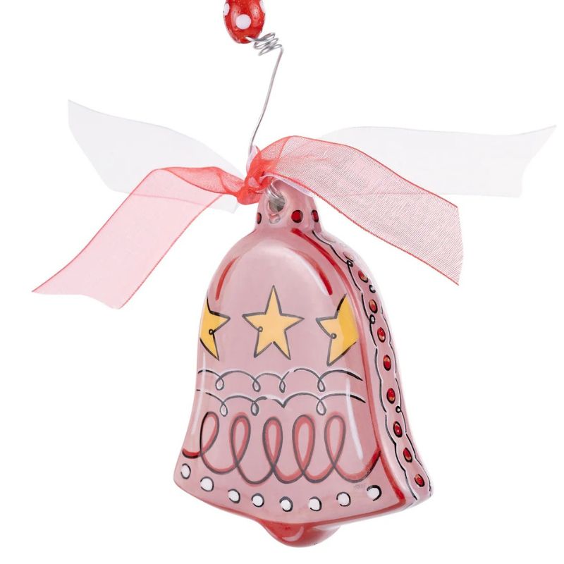 Pink Stars Puff Bell Ornament